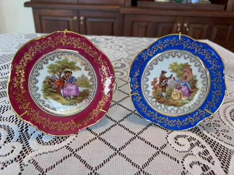 2 Fragonard Mini Plates 5"