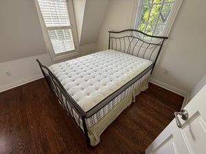 Queen Black Metal Bed Frame with Sealy Optimum Posturepedic Mattress