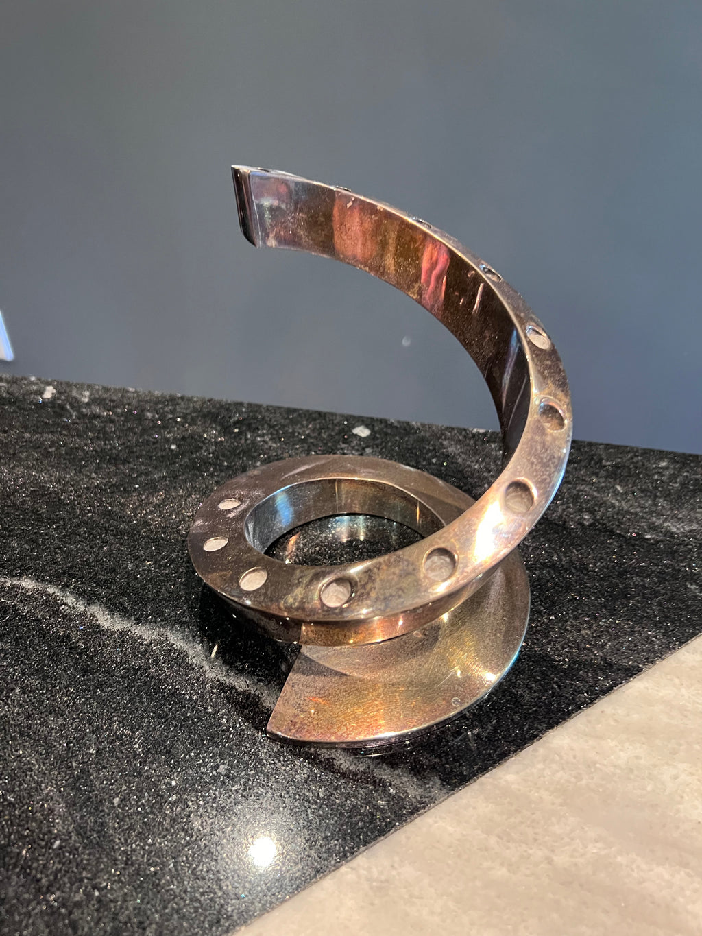 Vintage MCM Dansk Designs Spiral Candle Holder by Bertil Vallien
