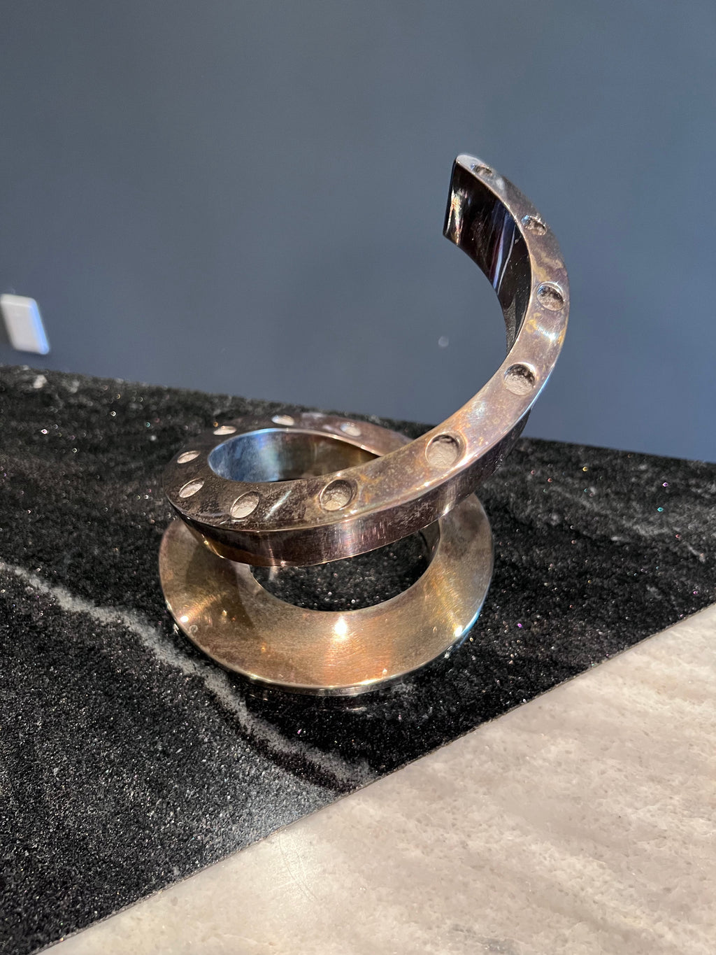 Vintage MCM Dansk Designs Spiral Candle Holder by Bertil Vallien