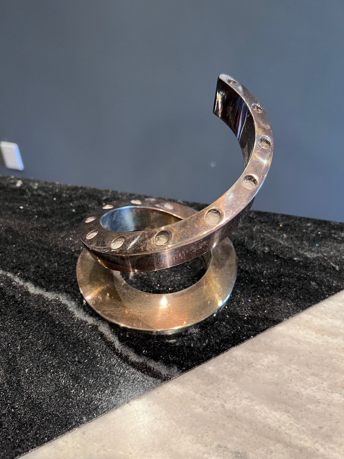 Vintage MCM Dansk Designs Spiral Candle Holder by Bertil Vallien
