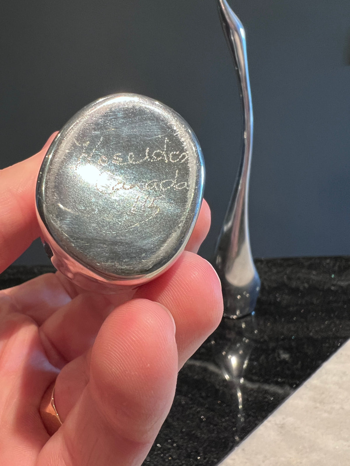 Pair of Hoselton Aluminum Swans