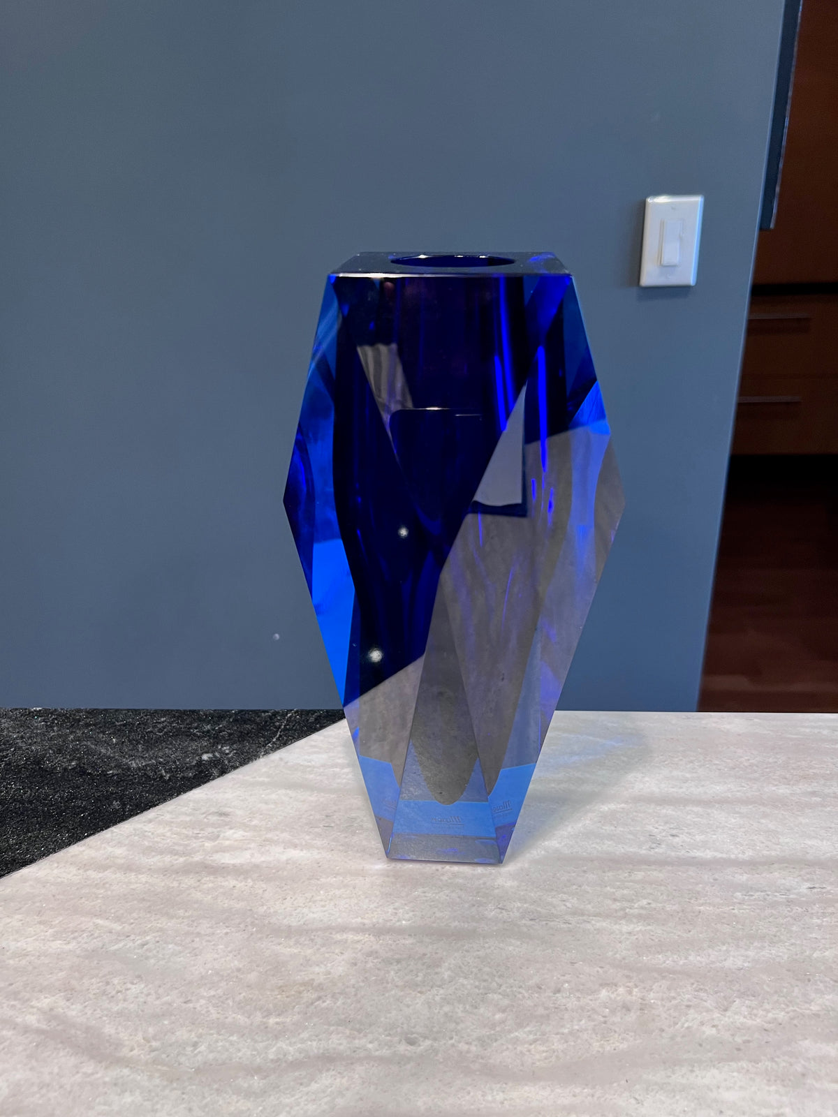 Moser Gema Vase in AQUAMARINE/BLUE, Designed by Katerina Dousova (retail $4,400)