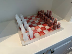 Handcrafted Onyx and Marble Chess Set