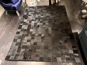 Bouclair Atelier Leather & Wool Rug 7.9ft x 5.6ft (*2 available- sold individually- select quantity)