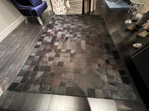 Bouclair Atelier Leather & Wool Rug 7.9ft x 5.6ft (*2 available- sold individually- select quantity)
