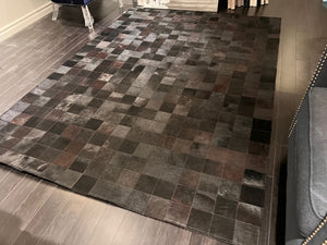 Bouclair Atelier Leather & Wool Rug 7.9ft x 5.6ft (*2 available- sold individually- select quantity)