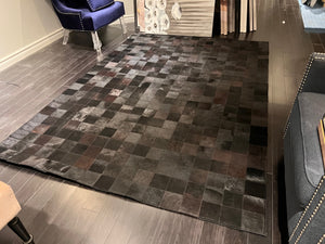 Bouclair Atelier Leather & Wool Rug 7.9ft x 5.6ft (*2 available- sold individually- select quantity)