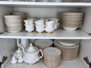 Royal Albert Bone China Val D'or Dinnerware Set Service for 20 (124 piece set)