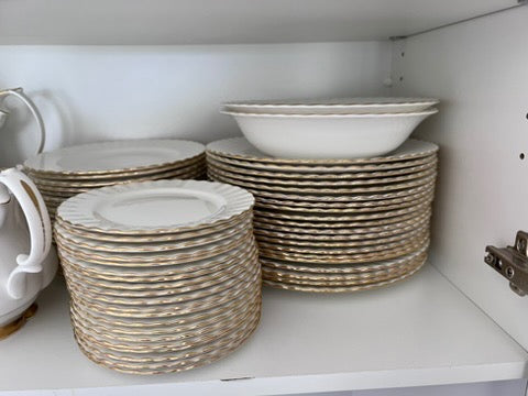 Royal Albert Bone China Val D'or Dinnerware Set Service for 20 (124 piece set)