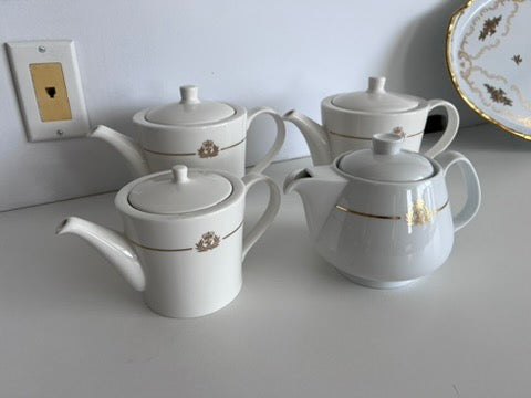 4 Wedgwood Made for Cunard Teapots
