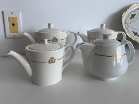 4 Wedgwood Made for Cunard Teapots