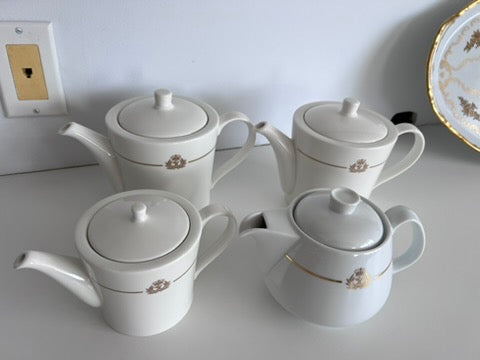 4 Wedgwood Made for Cunard Teapots