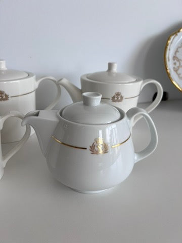 4 Wedgwood Made for Cunard Teapots
