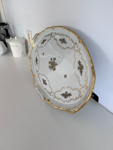 Reichenbach Gold Roses Large Oval Platter