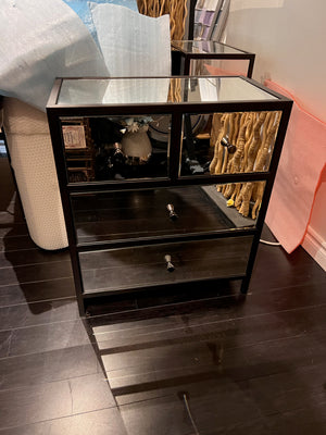 Pair of Mirrored Nightstands # 3 (*condition noted)