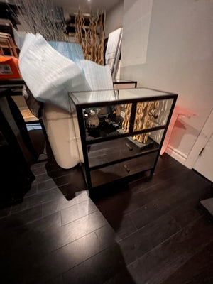 Pair of Mirrored Nightstands # 3 (*condition noted)