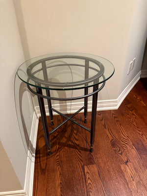 Round Glass Side Table