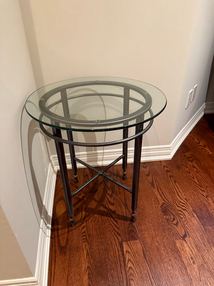 Round Glass Side Table