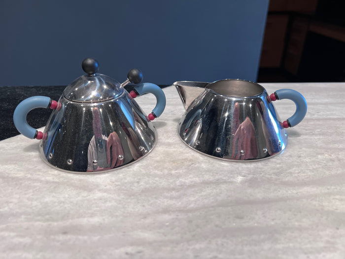 Alessi Cream & Sugar w/Spoon, Designed by Michael Graves