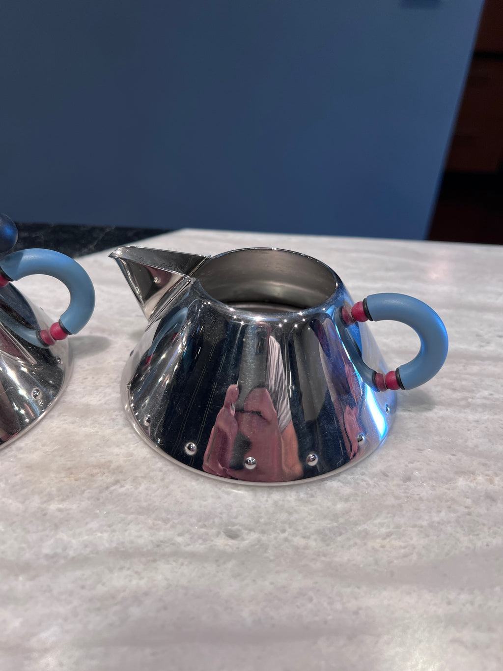 Alessi Cream & Sugar w/Spoon, Designed by Michael Graves