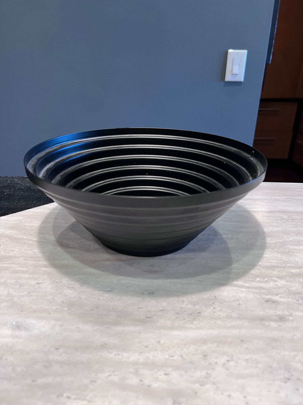 Alessi Maya Black Bowl, Designed by Giulio Confalonieri