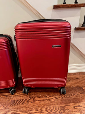 2pc Red Bugatti Luggage (*like new condition)