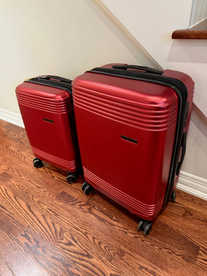 2pc Red Bugatti Luggage (*like new condition)