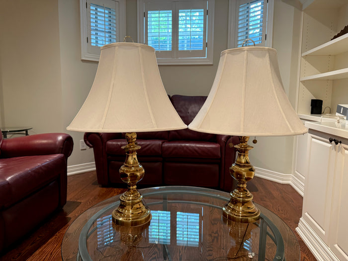 Pair of Brass Table Lamps