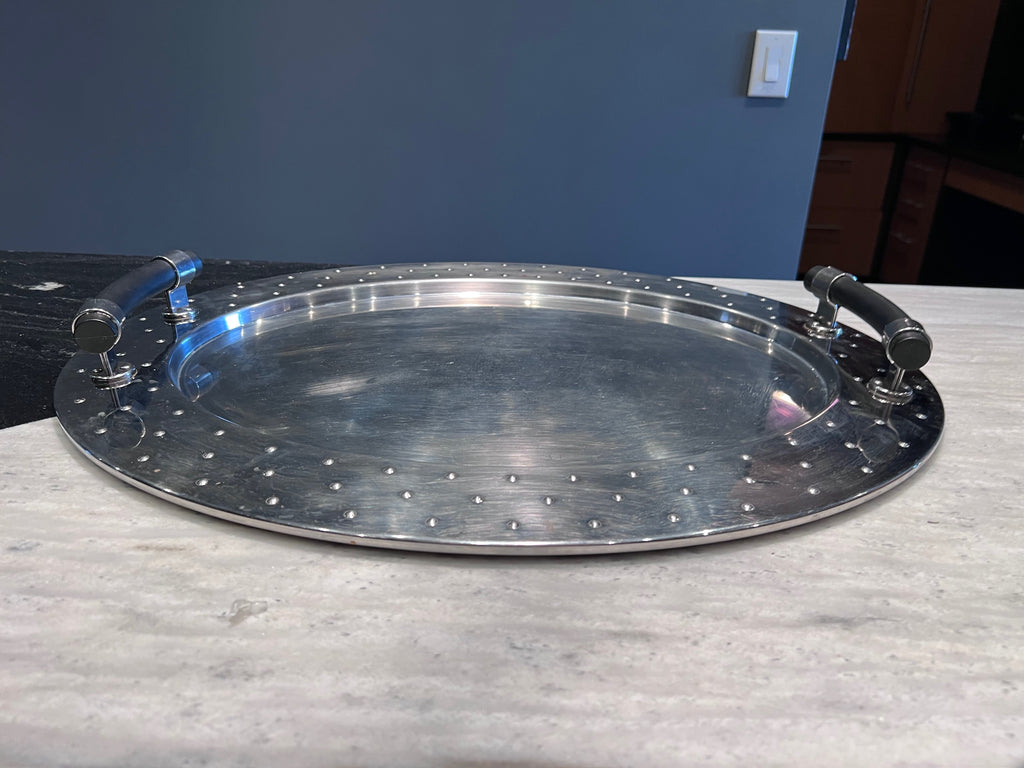 AlessiTablett MG09 Oval Tray w/ Black Handles (*condition)