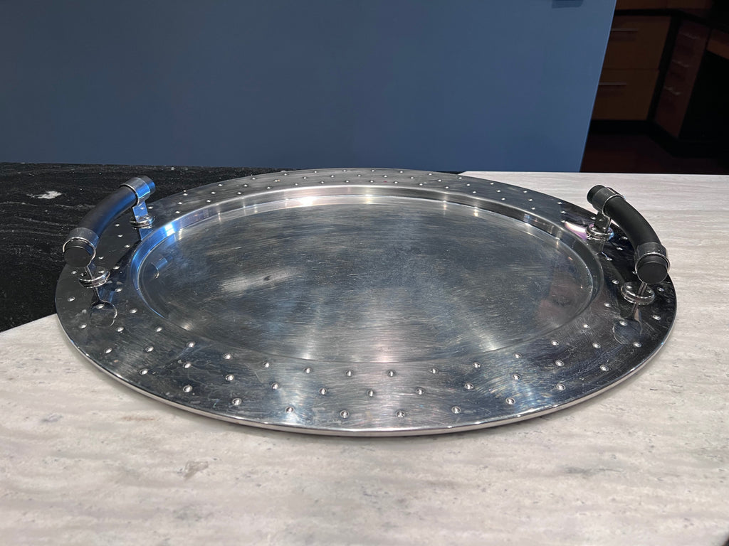 AlessiTablett MG09 Oval Tray w/ Black Handles (*condition)