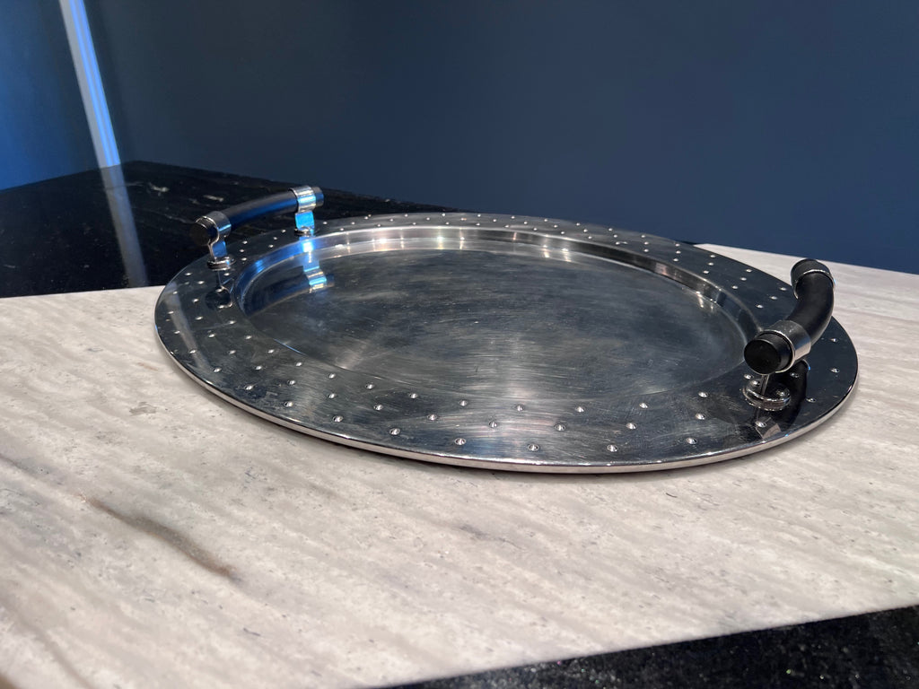 AlessiTablett MG09 Oval Tray w/ Black Handles (*condition)