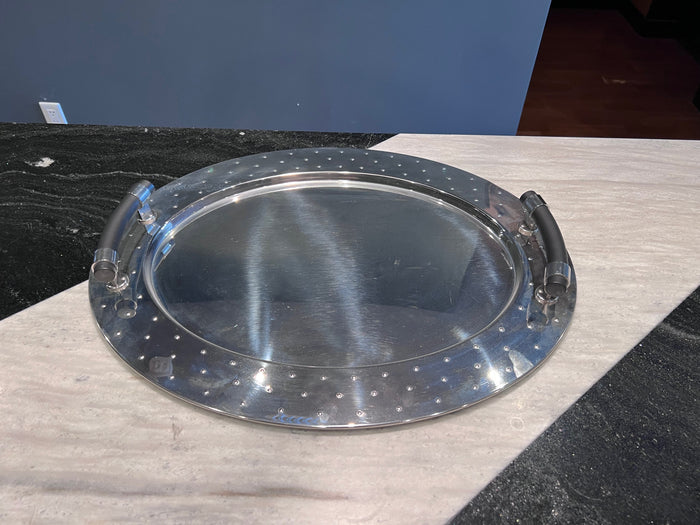 AlessiTablett MG09 Oval Tray w/ Black Handles