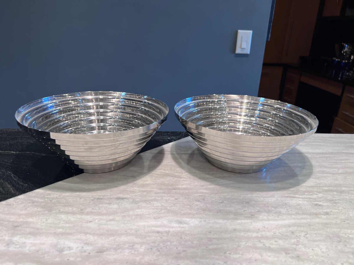 2 Alessi Maya Bowls, Designed by Giulio Confalonieri