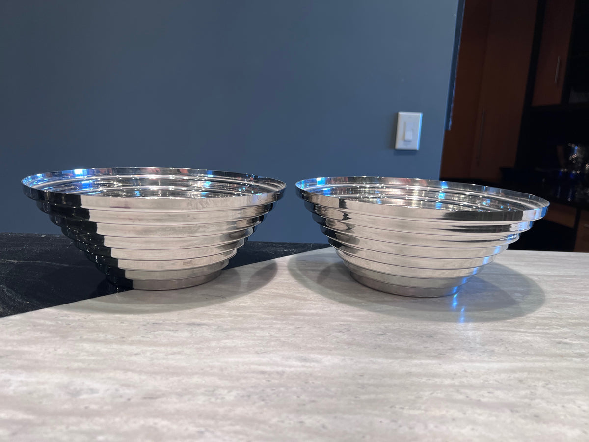 2 Alessi Maya Bowls, Designed by Giulio Confalonieri