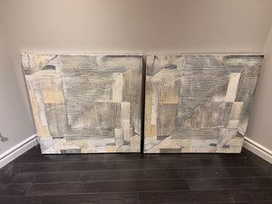 Wall Art Abstract Patterned Lines (*2 available- sold individually- select quantity)