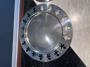 2 Alessi Girtondo Round Stainless Steel Trays