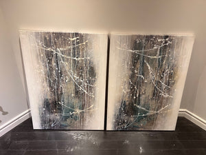 Wall Art Abstract Lines (*2 available- sold individually- select quantity)