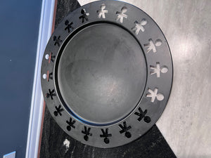 2 Alessi Girtondo Round Black Trays