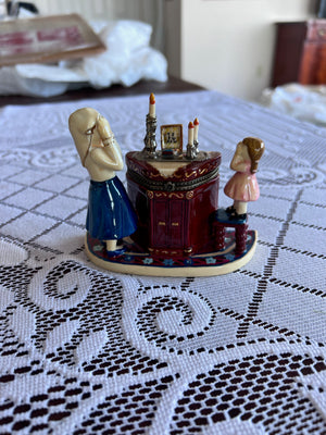 JACOB ROSENTHAL JUDAICA COLLECTION SHABBAT CANDLE LIGHTING TRINKET BOX