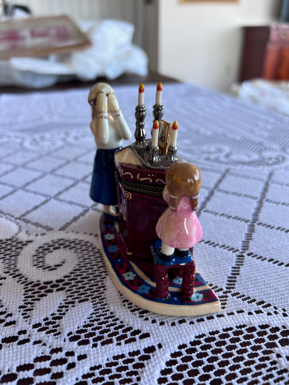 JACOB ROSENTHAL JUDAICA COLLECTION SHABBAT CANDLE LIGHTING TRINKET BOX