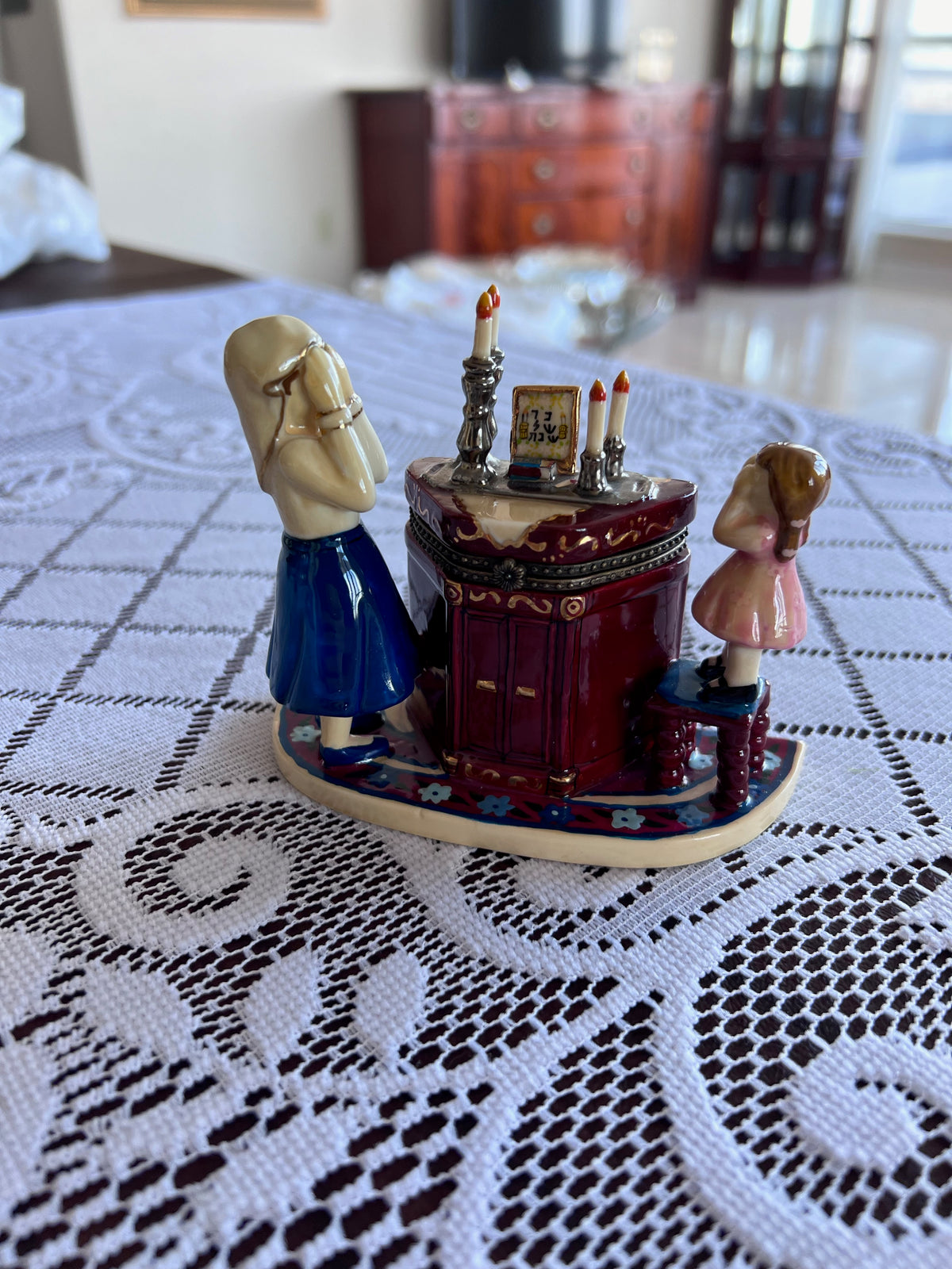 JACOB ROSENTHAL JUDAICA COLLECTION SHABBAT CANDLE LIGHTING TRINKET BOX