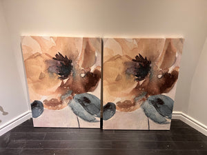 Wall Art 'Watercolour-Look' Flower (*2 available- sold individually- select quantity)