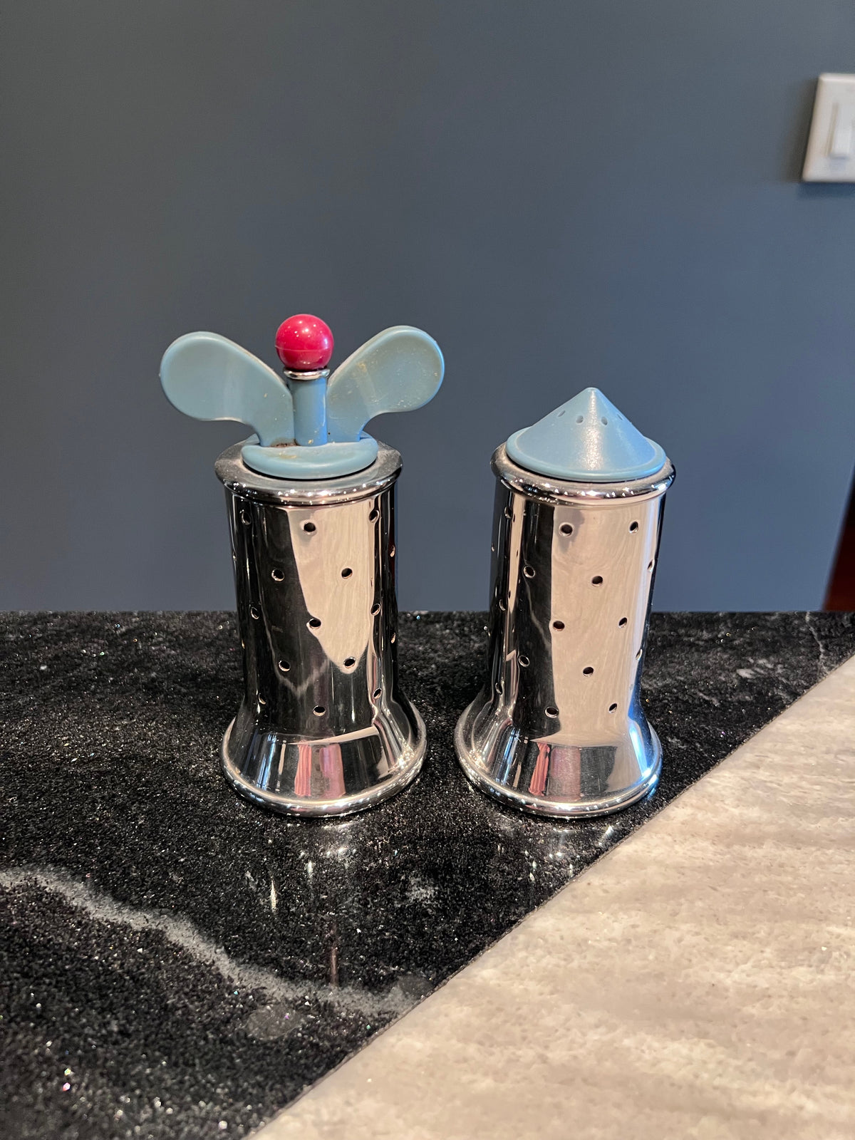 Alessi Salt Castor and Pepper Mill, Designed by Michael Graves