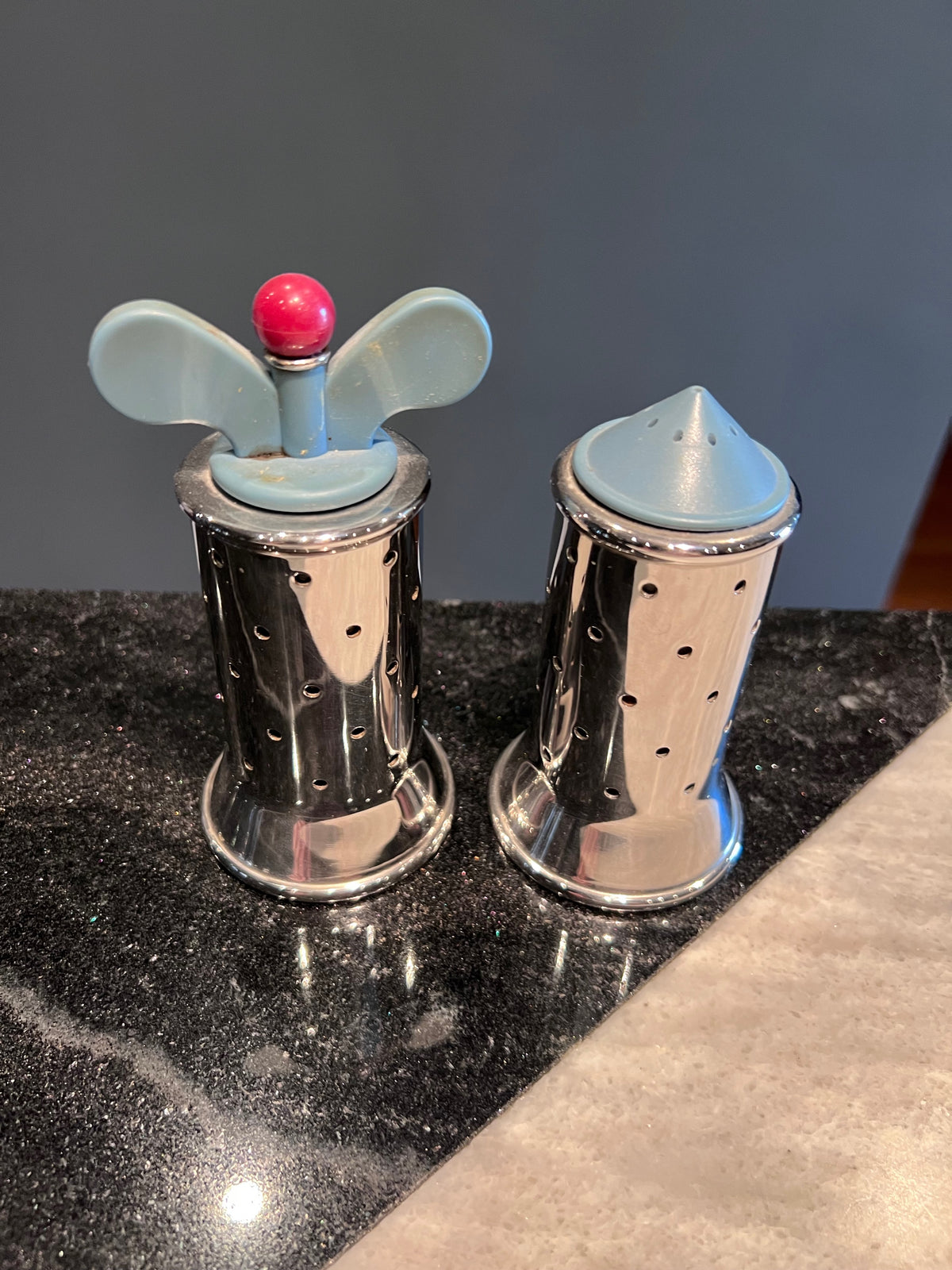 Alessi Salt Castor and Pepper Mill, Designed by Michael Graves