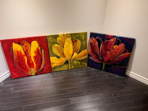 Set of 3 Wall Art Flowers, Pier 1 (*retail $120 each)