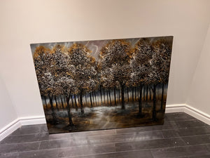 Wall Art Metal Forest with Colour