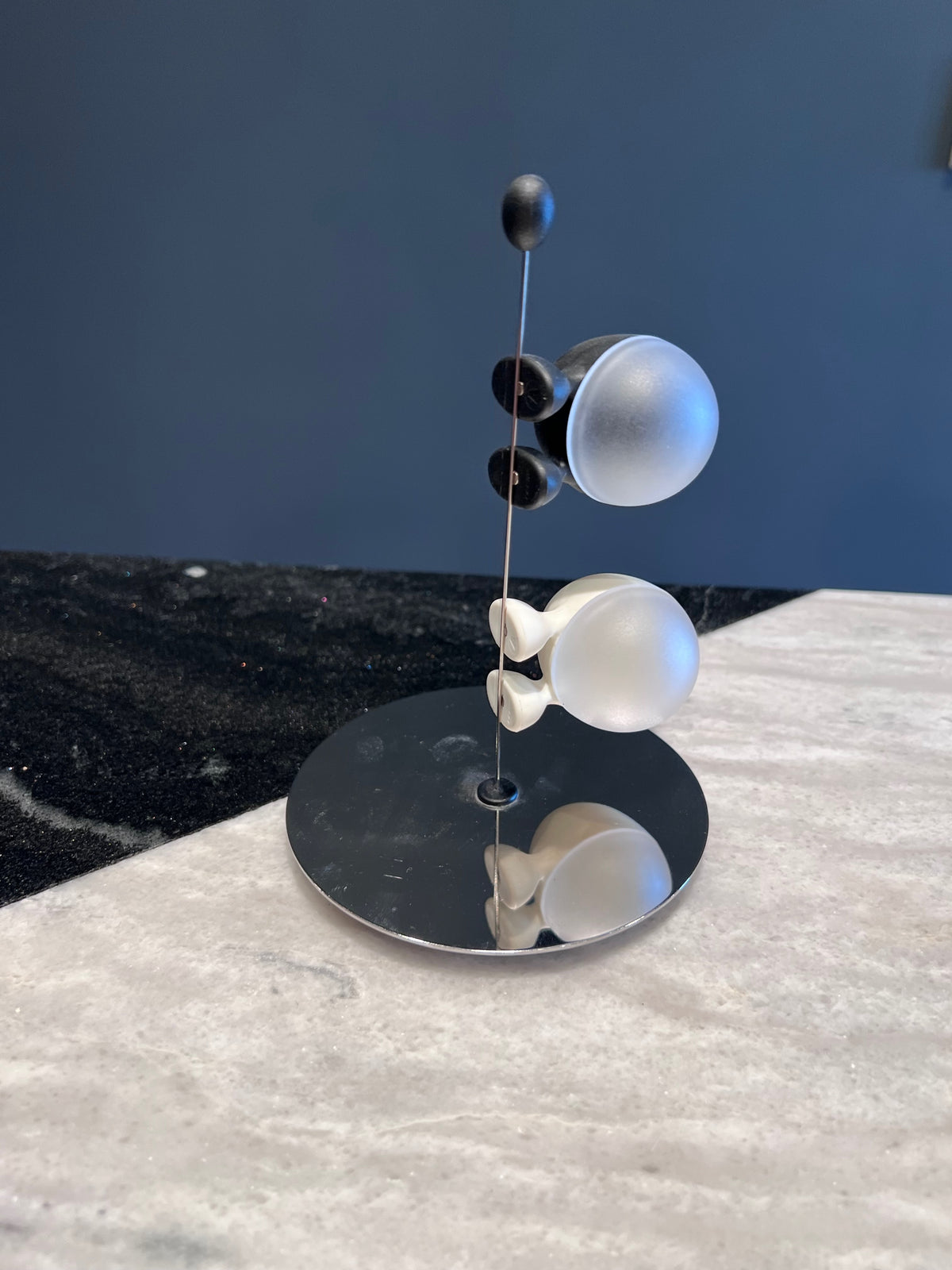 ALESSI ASG02 BW LILLIPUT SALT AND PEPPER SHAKER, Designed by Stefano Giovannoni