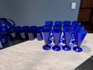Blue Glassware Lot