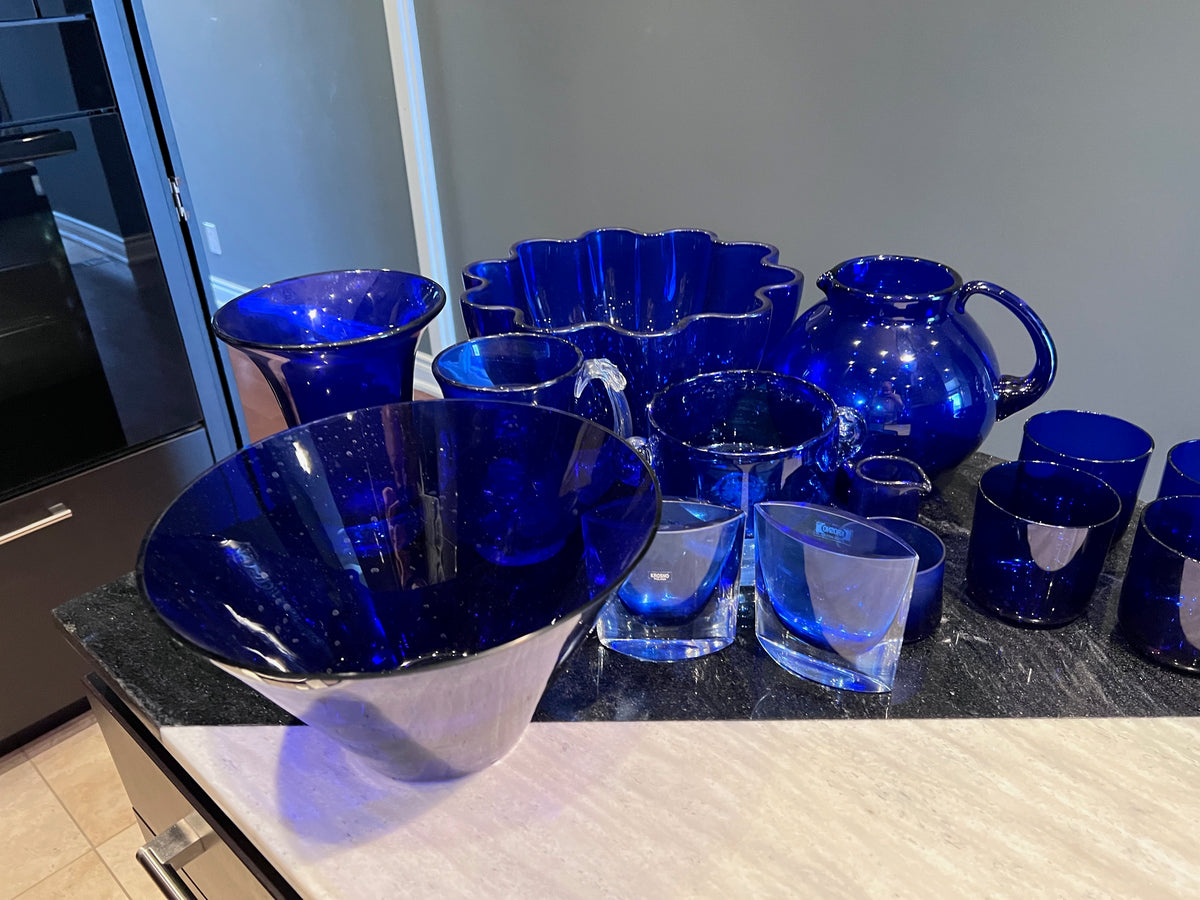 Blue Glassware Lot